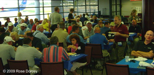 About 100 people enjoyed various wraps and desserts